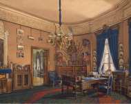 Hau Edward Petrovich Interiors of the Small Hermitage. The Study of Crown Prince Nikolai Alexandrovich - Hermitage